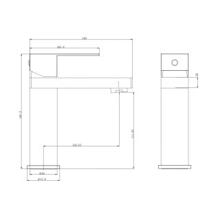 Смеситель для раковины Wonzon & Woghand WW-A40982-MB чёрный матовый